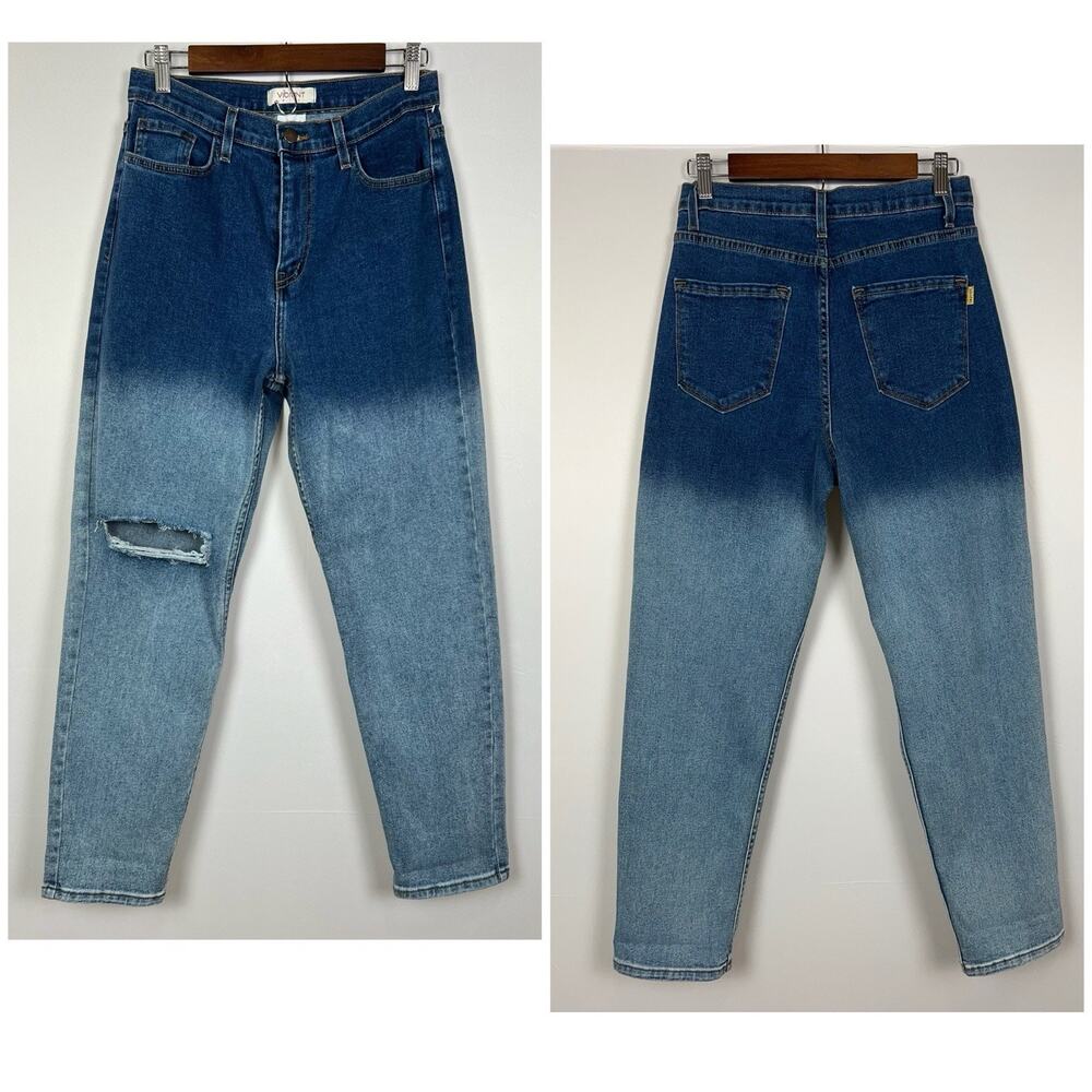 Vibrant M.I.U. Color Fade  Tapered Jeans Retro Style High Waist Sz junior 11 W29